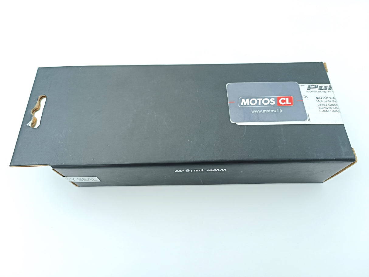 LEVIER DE FREIN PUIG 2.0 EN ALUMINIUM TAILLÉ MASSE LONG ARTICULÉ BLEU-NOIR MONTE SUR ADAPTATEUR PUIG / RP110AN