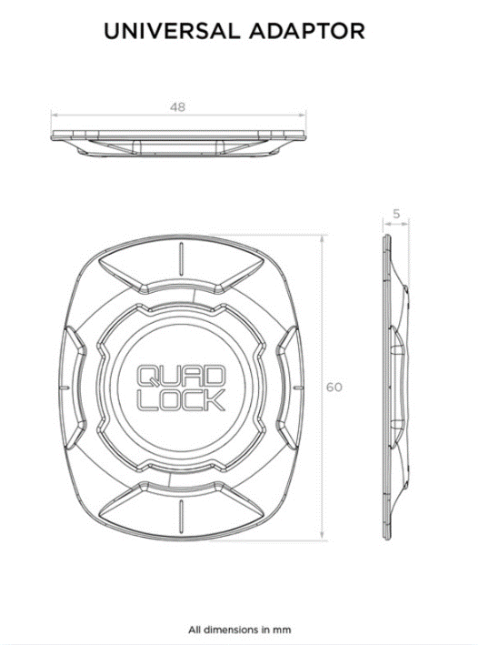 ADAPTATEUR UNIVERSEL QUAD LOCK® / QLA-UNI-3