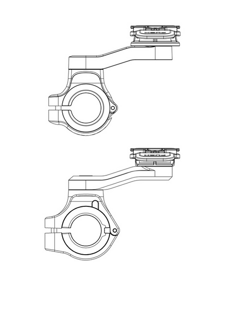 SUPPORT TÉLÉPHONE QUAD LOCK® FIXATION GUIDON / QLM-HBR