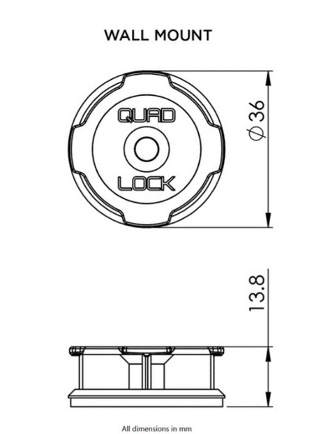 SUPPORTS TÉLÉPHONE QUAD LOCK® MURAL ADHÉSIF / QLM-WAL-2