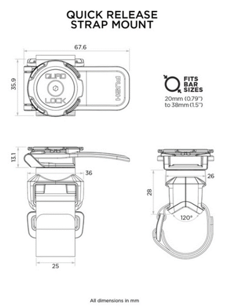 SUPPORT TÉLÉPHONE À SANGLE QUAD LOCK® QUICK RELEASE / QLM-STP