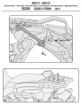 SUPPORT TOP CASE GIVI DL650 V-STROM 2017 À 2024 ET DL1000 V-STROM 2017 À 2019 SUZUKI / SR3112