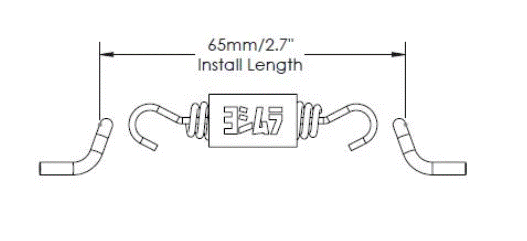 RESSORT D'ÉCHAPPEMENT YOSHIMURA MOYEN EN INOX POUR SILENCIEUX OU COLLECTEUR LONGUEUR 59MMM / RYRACE-SPS-1