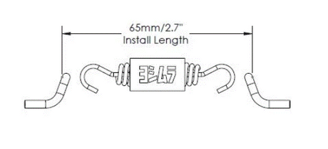 RESSORT D'ÉCHAPPEMENT YOSHIMURA MOYEN EN INOX POUR SILENCIEUX OU COLLECTEUR LONGUEUR 59MMM / RYRACE-SPS-1