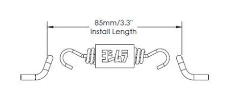 RESSORT D'ÉCHAPPEMENT YOSHIMURA LONG EN INOX POUR SILENCIEUX OU COLLECTEUR LONGUEUR 76MMM / RYRACE-SPL-1