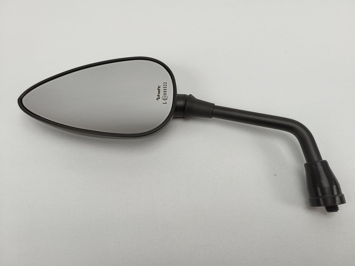 RÉTROVISEUR CHAFT BUNNY HOMOLOGUÉ 10MM RÉGLABLE NOIR MAT-NOIR BRILLANT / RCIN117