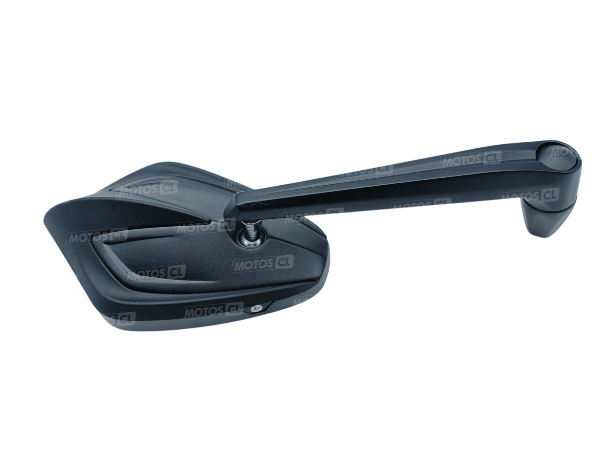 RÉTROVISEUR CHAFT KICKING ALU ET PLASTIQUE NOIR HOMOLOGUÉ RÉGLABLE ET RÉVERSIBLE Ø10MM / RCIN1042