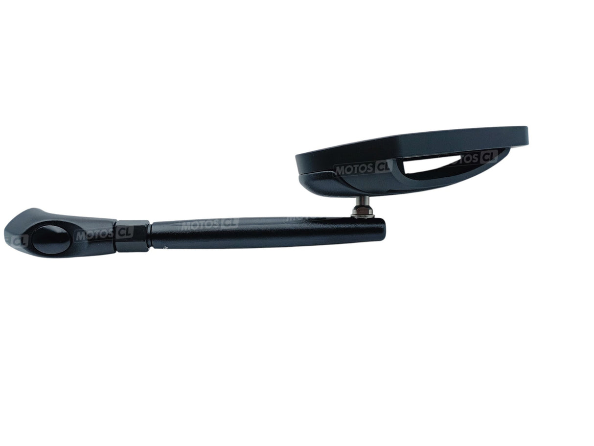 RÉTROVISEUR CHAFT GIPSY NOIR ET NOIR MAT HOMOLOGUÉ RÉGLABLE ET RÉVERSIBLE Ø10MM / RCIN513