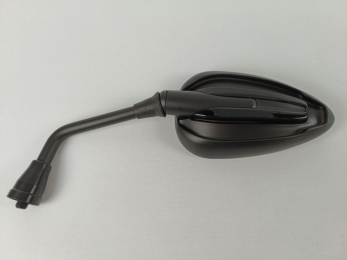RÉTROVISEUR CHAFT BUNNY HOMOLOGUÉ 10MM RÉGLABLE NOIR MAT-NOIR BRILLANT / RCIN117