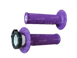 POIGNÉES ODI EMIG V2 LOCK-ON SEMI-GAUFRÉ MX LONGUEUR 125MM VIOLET / ROH36HWPR
