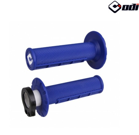 POIGNÉES ODI EMIG V2 LOCK-ON SEMI-GAUFRÉ MX LONGUEUR 125MM BLEU / ROH36HWU