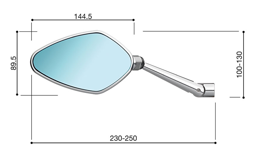 RÉTROVISEUR HOMOLOGUÉ EN ALU RIZOMA "LIMIT SPORT" BI-POSITION / RRBS150A