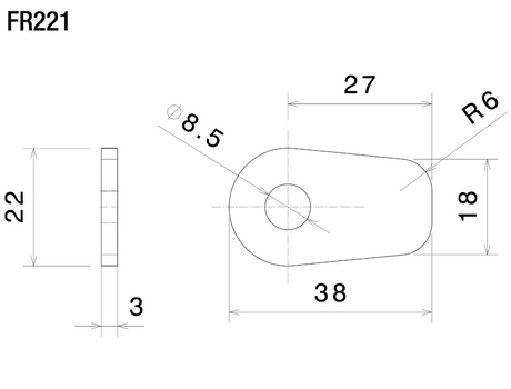ADAPTATEURS CLIGNOTANTS 2 PIÈCES AVANT OU ARRIERE APRILIA-BMW RIZOMA / RRFR221B