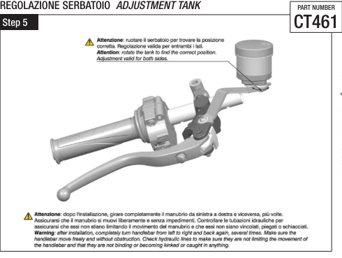 KIT DE MONTAGE RESERVOIR FLUIDE RIZOMA PANIGALE DUCATI / CT461B