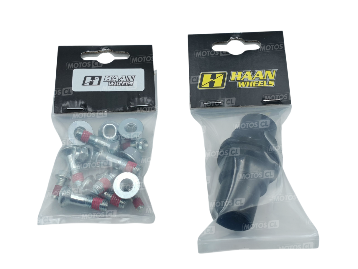 ROUE ARRIÈRE COMPLÈTE XX250 FANTIC 2022 À 2026 ET YZ250 YAMAHA 2020 À 2026 HANN WHEELS MOYEU ANODISÉ BLEU ET CERCLAGE EXCEL RENFORCÉ A60 ANODISÉ NOIR 19X2.15 X36 TROUS / RH156016/11/5/1/1