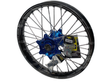 ROUE ARRIÈRE COMPLÈTE XX250 FANTIC 2022 À 2026 ET YZ250 YAMAHA 2020 À 2026 HANN WHEELS MOYEU ANODISÉ BLEU ET CERCLAGE EXCEL RENFORCÉ A60 ANODISÉ NOIR 19X2.15 X36 TROUS / RH156016/11/5/1/1
