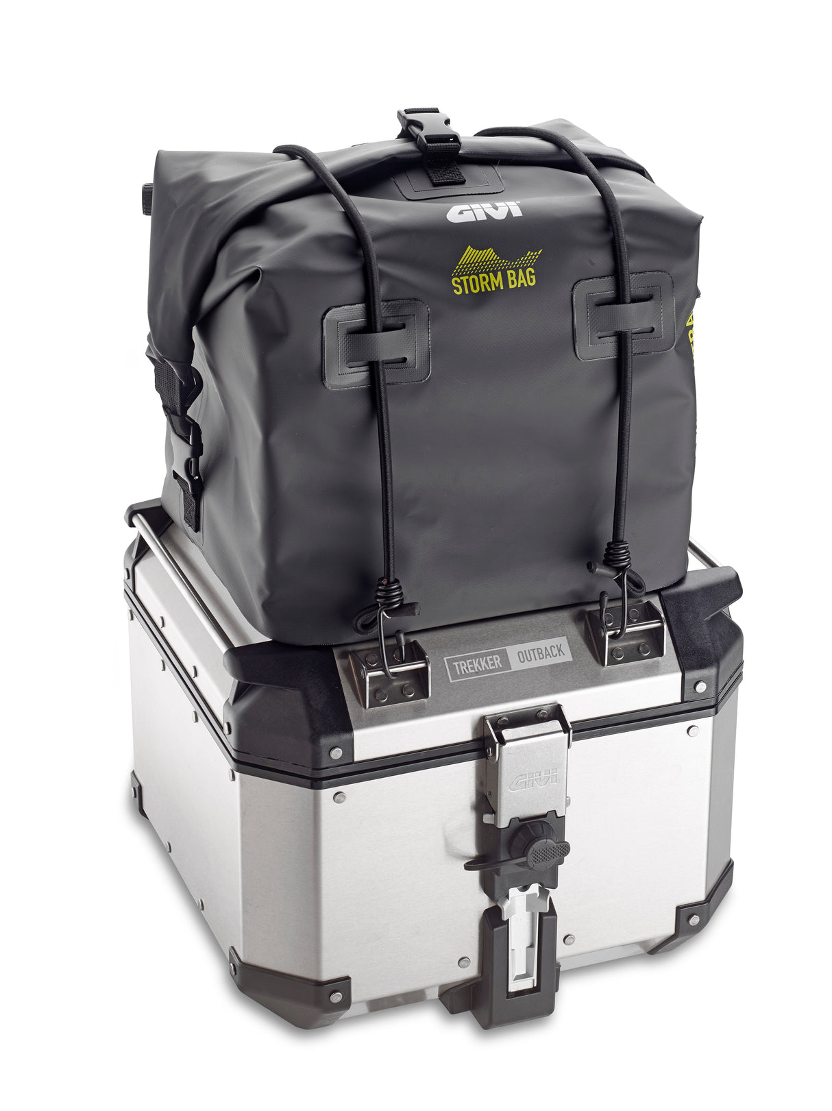 TOP CASE GIVI TREKKER OUTBACK EVO 42 EN ALUMINIUM ANODISÉ SMART SECURITY LOCK MONOKEY/ RGOBKEV42AA