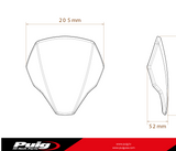 BULLE NEW GÉNÉRATION SPORT PLUS DUCATI DIAVEL V4 2023 À 2025 NOIR MAT PUIG / RP21712J