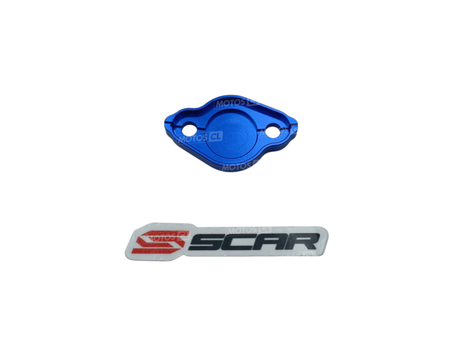 COUVERCLE DE MAÎTRE-CYLINDRE FREIN ARRIÈRE SCAR BLEU FANTIC-TM RACING-YAMAHA / RS1901