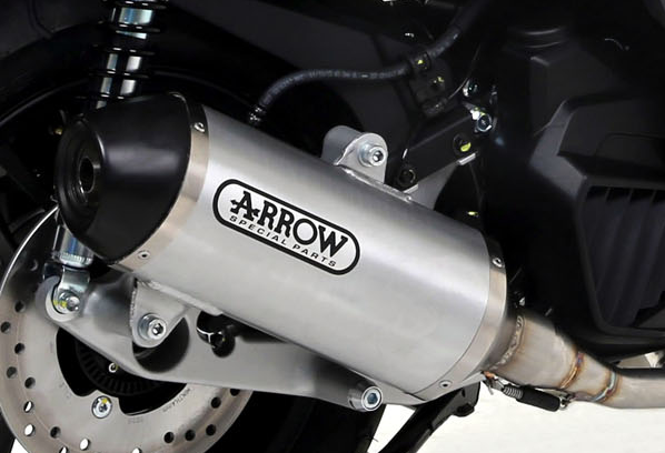 SILENCIEUX ARROW URBAN NICHROM EMBOUT NOIR FORZA 125 2015 À 2020 HONDA / 53508XN