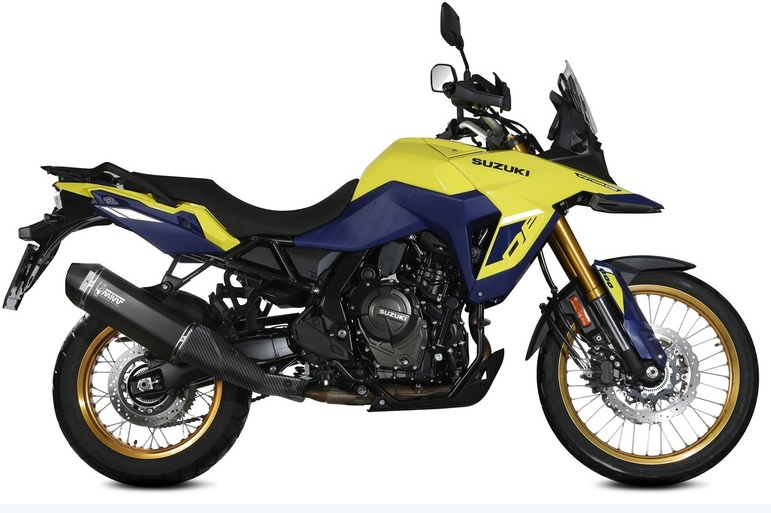 SILENCIEUX SPEED EDGE INOX NOIR HOMOLOGUÉ V-STROM 800DE 2023-2024 V-STROM 800SE ET 800DE RALLY 2024 MIVV / S.061.LRB