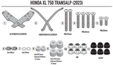 SUPPORT TOP CASE GIVI XL 750 TRANSALP 2023 À 2024 HONDA / RGSR1201