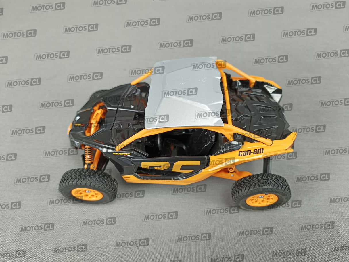 MINIATURE SSV CAN AM MAVERICK X3 X RC NOIR-ORANGE 1/18ÈME / RN085-58283