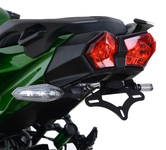 SUPPORT DE PLAQUE KAWASAKI NINJA H2 SX 1000 2018 À 2025 R&G RACING / RRLP0247BK