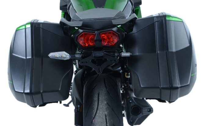 SUPPORT DE PLAQUE KAWASAKI NINJA H2 SX 1000 2018 À 2025 R&G RACING / RRLP0247BK