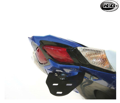 SUPPORT DE PLAQUE SUZUKI 1000GSXR 2009 À 2016 R&G RACING / RRLP0077BK