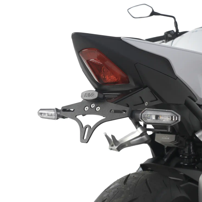 SUPPORT DE PLAQUE HONDA CB1000 HORNET ET SP 2025 - CB650R - CBR650R 2024 À 2025  R&G RACING / RRLP0386BK