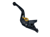 LEVIER DE FREIN SYNTO ABM (BH14) EN ALUMINIUM USINÉ CNC COURT NOIR RÉGLABLE HOMOLOGUÉ BUELL-KAWASAKI-MZ-SUZUKI-TRIUMPH-YAMAHA / RA101054-H15-V12