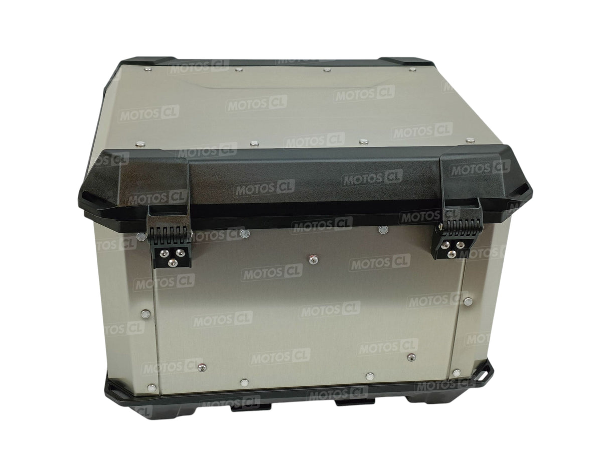 TOP CASE GIVI ALPINA 44 LITRES EN ALUMINIUM NATUREL AVEC SYSTÈME DE FERMETURE CRABLOCK ET PLATINE UNIVERSELLE MONOLOCK / RGALP44A
