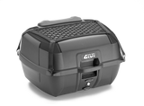 TOP CASE GIVI NOIR MONOLOCK 45LITRES AVEC PLATINE+DOSSERET+FILET+TAPIS INTERNE / RGB45B+