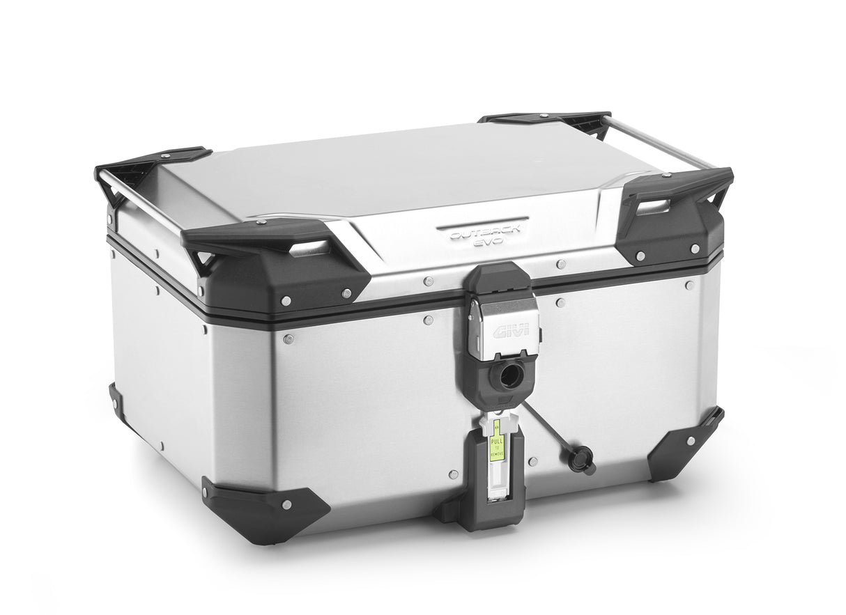 TOP CASE GIVI TREKKER OUTBACK EVO 58 EN ALUMINIUM ANODISÉ SMART SECURITY LOCK MONOKEY/ RGOBKEV58AA