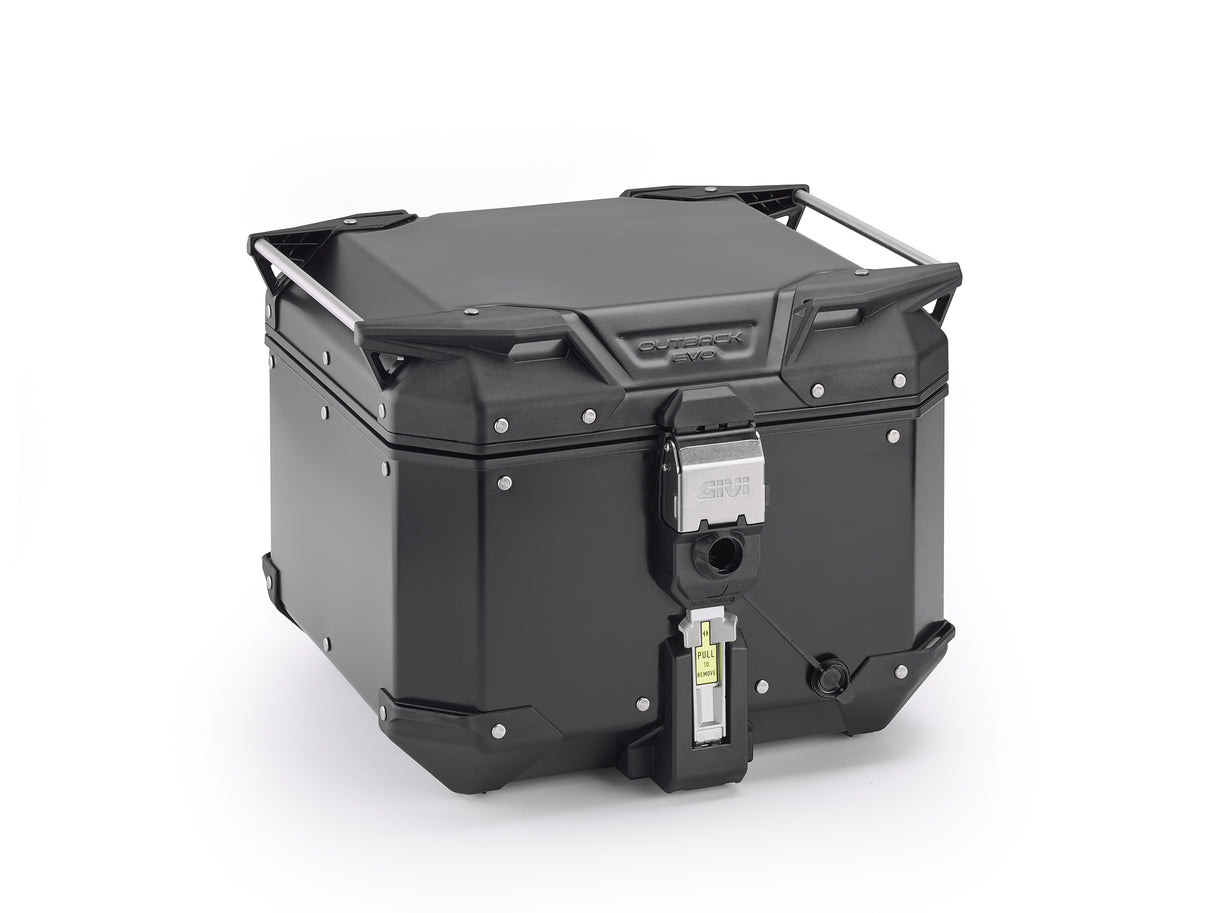 TOP CASE GIVI TREKKER OUTBACK EVO 42 EN ALUMINIUM PEINT EN NOIR SMART SECURITY LOCK MONOKEY/ RGOBKEV42B