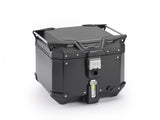 TOP CASE GIVI TREKKER OUTBACK EVO 42 EN ALUMINIUM PEINT EN NOIR SMART SECURITY LOCK MONOKEY/ RGOBKEV42B