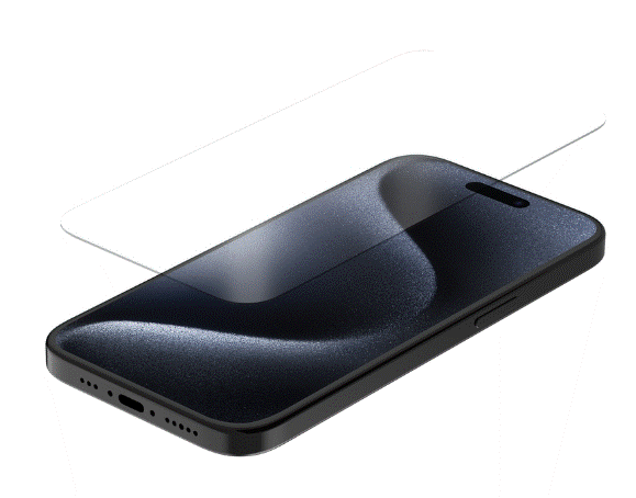 PROTECTION EN VERRE TREMPÉ QUAD LOCK® iPHONE 15 ET 15 PRO / ANX-GSP-IP15S