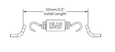 RESSORT D'ÉCHAPPEMENT YOSHIMURA COURT EN INOX POUR SILENCIEUX OU COLLECTEUR LONGUEUR 46MMM / RYRACE-SPX-2