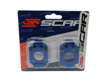 TENDEURS DE CHAÎNE SCAR EN ALU ANODISÉ BLEU FANTIC XX125-XE125-XX250 ET YAMAHA 125YZ-250YZ-250YZX-250YZF-250YZFX-450YZF-450YZFX-WR250F-WR250R-WR250X-WR450F / RSAB100